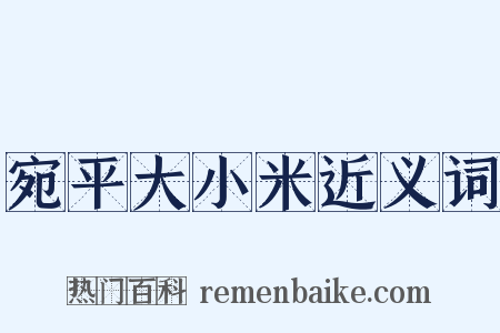 宛平大小米近义词是什么意思的图片
